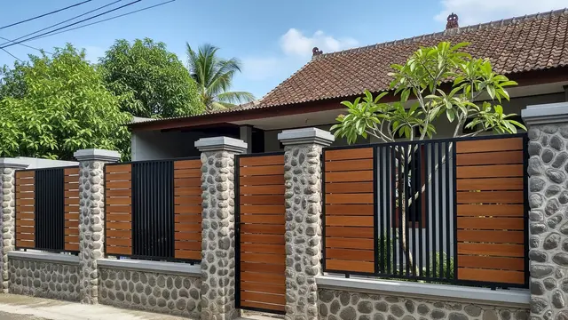 Model Pagar Rumah Kampung Minimalis yang Bikin Tampak Modern (Gemini AI)