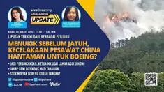 Liputan6 Update Rabu,  23 Maret 2022 pukul 11.00 WIB menyajikan laporan dari segala penjuru dengan tema Menukik Sebelum Jatuh, Kecelakaan Pesawat China Hantaman untuk Boeing?

Laporan Langsung:
- Jadi Perbincangan, Ketua MK usai Lamar Adik Jokowi...