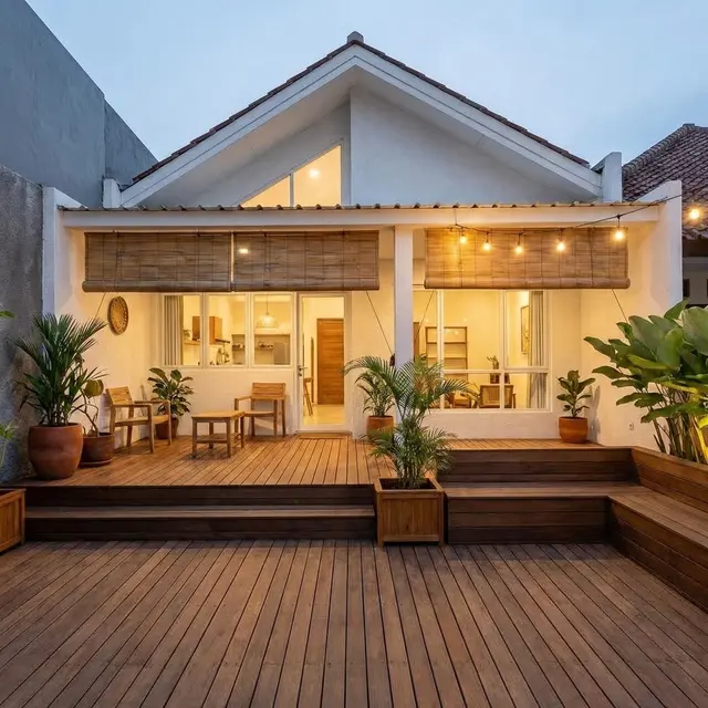 Lantai Decking Kayu Minimalis (Gemini AI)