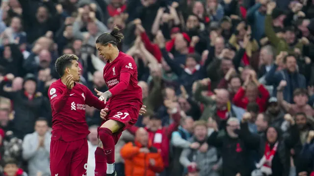 Foto: Gol Roberto Firmino Buyarkan Asa Arsenal Raup Tiga Poin Penuh di Kandang Liverpool