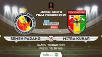 Piala Presiden: Semen Padang vs Mitra Kukar. (Bola.com/Dody Iryawan)