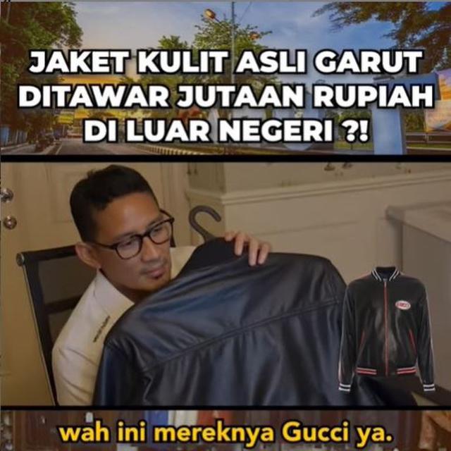 Sandiaga Uno Pakai Jaket Buatan Garut di Eropa, Disangka Produksi Merek Terkenal