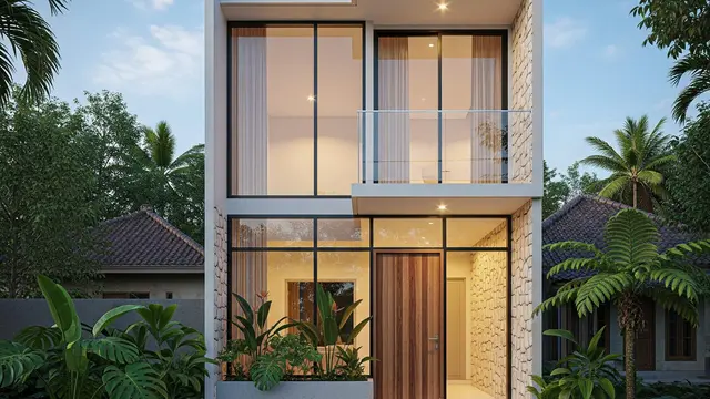 Rumah Mungil Lebar 3 Meter Tapi Elegan