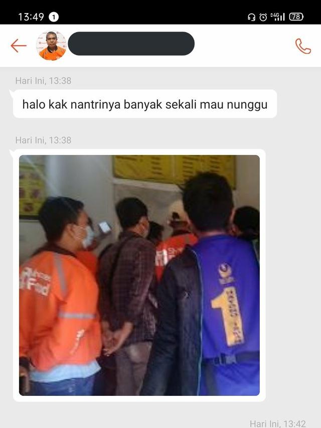 Chat Driver Ojol Saat Lama Antri Makanan, Bikin Ngakak. (Sumber: Twitter/txtdariolshop)