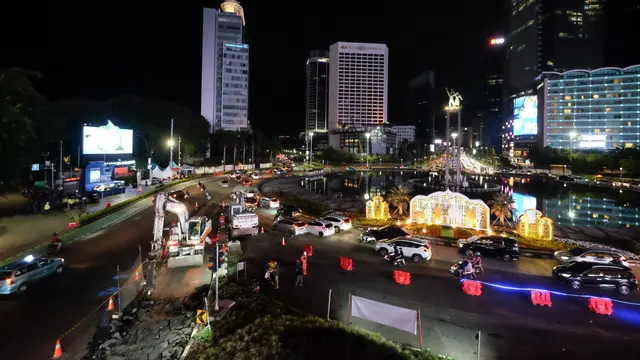 Proyek perbaikan jalan raya di DKI Jakarta menggunakan solusi perkerasan cepat kering, SpeedCrete (Foto: Solusi Bangun Indonesia/SMCB)
