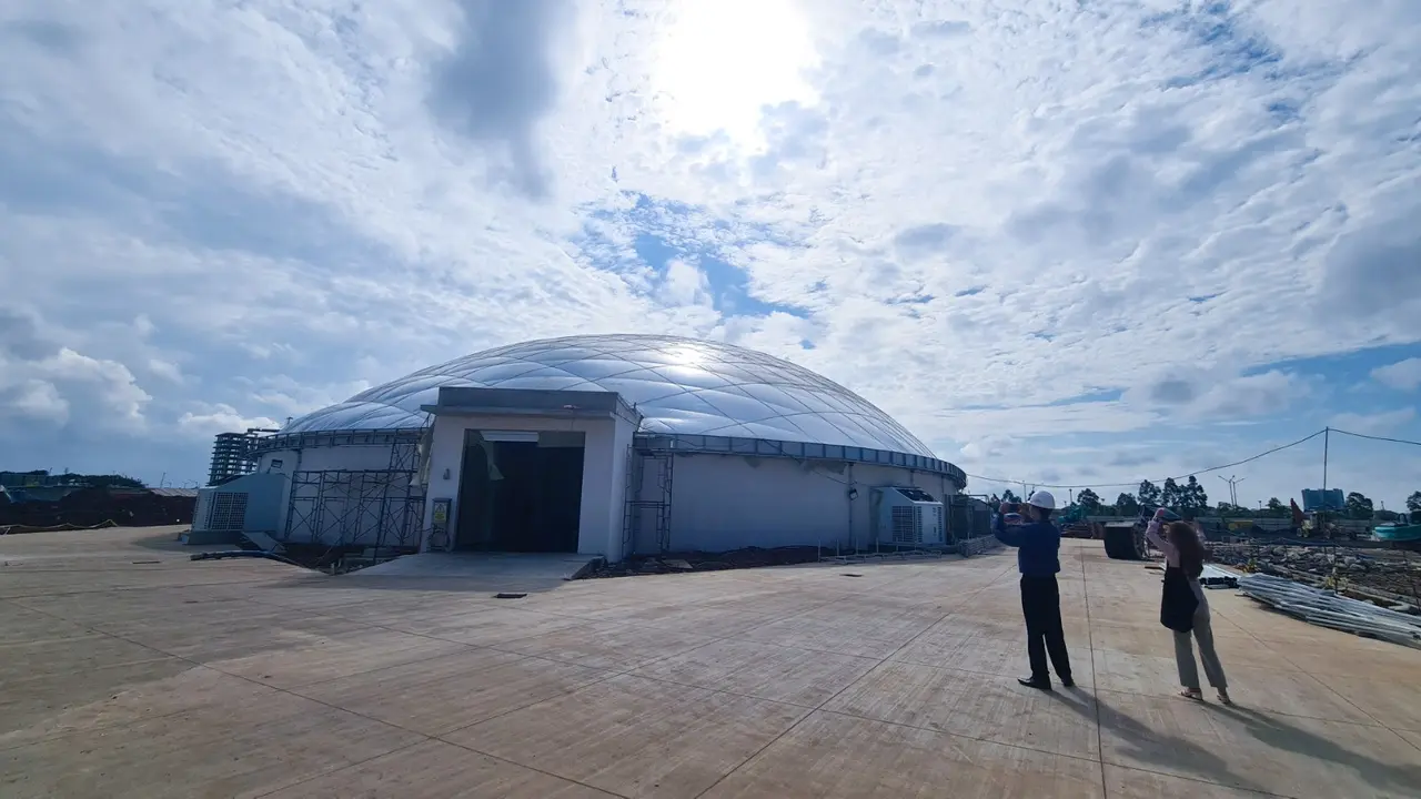 PT Bressen Technology Indonesia  meluncurkan proyek Air Dome pertama di Indonesia, berlokasi di Pantai Indah Kapuk atau PIK 2. (Dok Bressen)