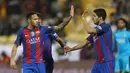 Barcelona meraih kemenangan 5-3 atas Al Ahli pada laga persahabatan di Stadion Thani bin Jassim, Doha, Selasa (13/12/2016) waktu setempat. (AFP/Karim Jaafar)