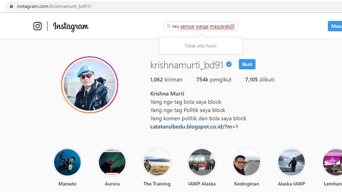 [Cek Fakta] Viral Isi Akun Instagram yang Diklaim Milik Brigjen Krishna Murti, Faktanya?