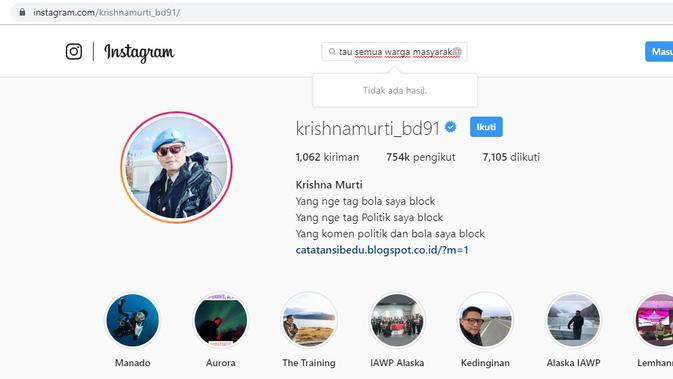 [Cek Fakta] Viral Isi Akun Instagram yang Diklaim Milik Brigjen Krishna Murti, Faktanya?