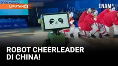 Robot "Tang Ba" berwajah panda tampil memukau sebagai pemandu sorak di ajang Chengdu World Games 2025.
