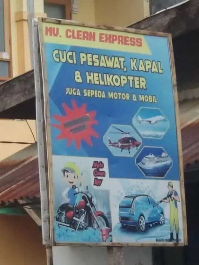 6 Tulisan Kocak di Tempat Cuci Motor Ini Bikin Pelanggan Senyum Lebar, Nyeleneh