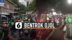 Video bentrokan antara ojek online dan mata elang (debt collector) beredar di media sosial.