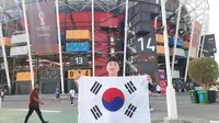 Bertemu Lee, Fans Korsel di Piala Dunia 2022: Idolakan Shin Tae-yong dan Ikuti Kiprahnya di Timnas Indonesia