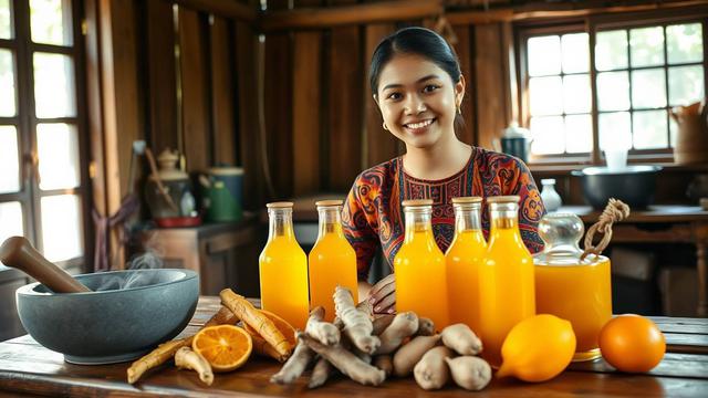 cara membuat jamu kunyit asam