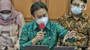 Menteri Kesehatan Budi Gunadi Sadikin saat menggelar konferensi pers “Perkembangan Gangguan Ginjal Akut di Indonesia”, di kantor Kemenkes, Jakarta, Jumat (21/10/2022).  Namun Menkes Budi memastikan, penyakit misterius ini tidak terkait dengan pemberian vaksin virus corona (Covid-19).
.  (Liputan6.com/Angga Yuniar)