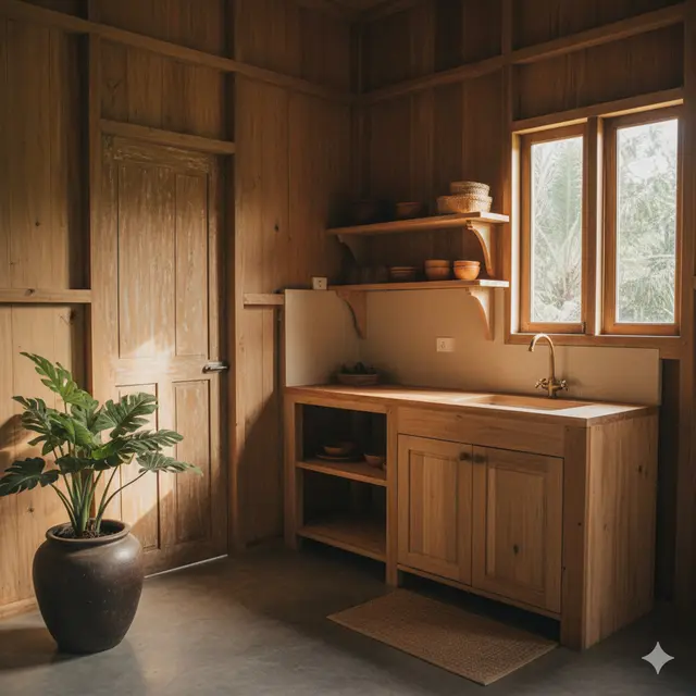 Inspirasi Dapur Tropis Kecil di Rumah Kampung