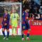 Hasil minor ini tidak hanya menghentikan laju Barcelona, tapi juga menggusur mereka dari puncak klasemen La Liga. (AP Photo/Joan Monfort)