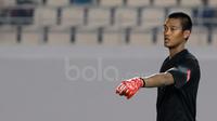 Kurnia Meiga, Timnas Indonesia. (Bola.com/Nicklas Hanoatubun)