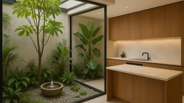 Desain Taman Dalam Rumah Dekat Dapur (Foto: ChatGPT)