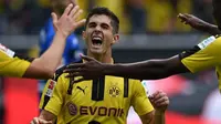 Gelandang Borussia Dortmund asal Amerika Serikat, Christian Pulisic. (AFP/Patrik Stollarz)