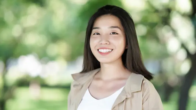 cantik santai bahagia kalem manis