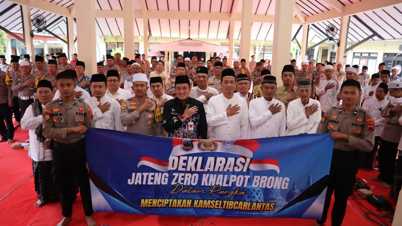 Deklarasi zero knalpot brong dalam Pilkada serentak 2024 di Pemalang. (Foto: Liputan6.com/Polres Pemalang)