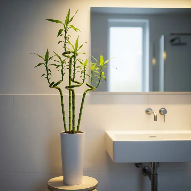 Bambu hias di kamar mandi (Image by Gemini AI)