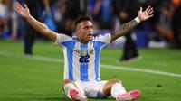 Lautaro Martinez berhasil mencetak lima gol sepanjang gelaran Copa America 2024. (Maddie Meyer/Getty Images North America/Getty Images via AFP)