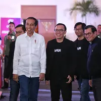 Jokowi hadir dalam perayaan ulang tahun Bukalapak ke-9 di JCC, Kamis (10/1/2019) (Foto: Adrian Putra/Fimela.com)