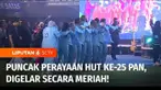Partai Amanat Nasional merayakan hari ulang tahunnya yang ke-25 dengan meriah. Puncaknya, ada lomba tradisional Indonesia seperti balap bakiak, tarik tambang, dan galasin, yang digelar di Istora Senayan Jakarta.