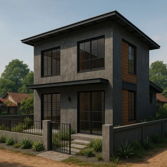 Gambar Rumah Sederhana Ukuran 6x9 di Kampung 2 Lantai
