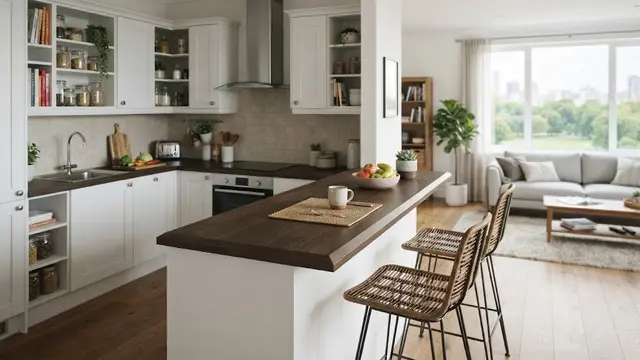 Dapur Terbuka dengan Bar Counter