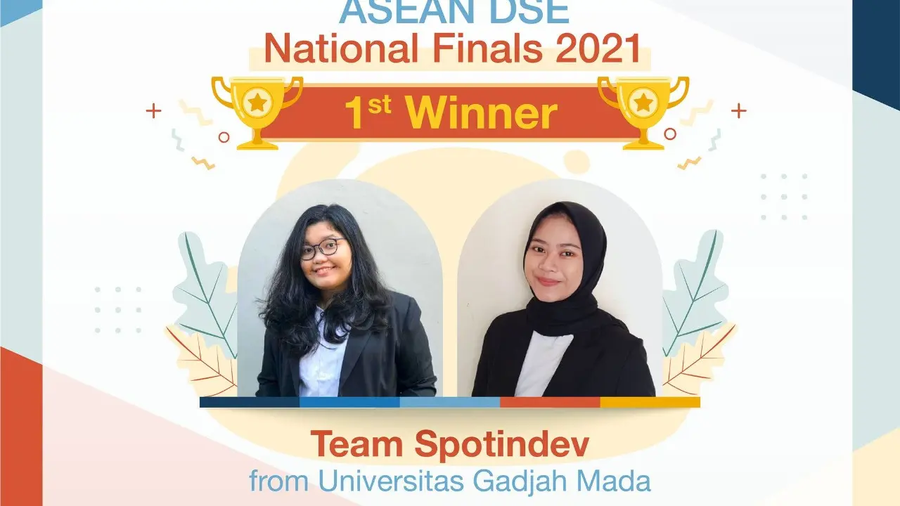 Tim Spotindev dari Universitas Gajah Mada menjadi pemenang pertama dalam final nasional ASEAN DSE 2021 (Dok. SAP)