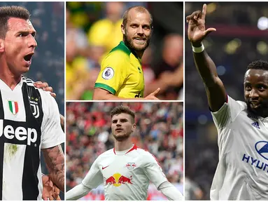 Berikut ini tujuh pemain yang layak direkrut untuk mengangkat performa Manchester United. (Foto Kolase AP dan AFP).