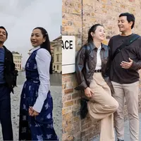 Pasutri kocak Hesti Purwadinata dan Edo Borne tampil menggemaskan saat liburan di London. Keduanya kerap tampil kembar dengan color coordinated [@hestipurwadinata]