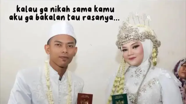 Pengantin perempuan hilang sehari setelah akad nikah (Foto: Video viral diunggah oleh akun twitter @kgblgnunfaedah).