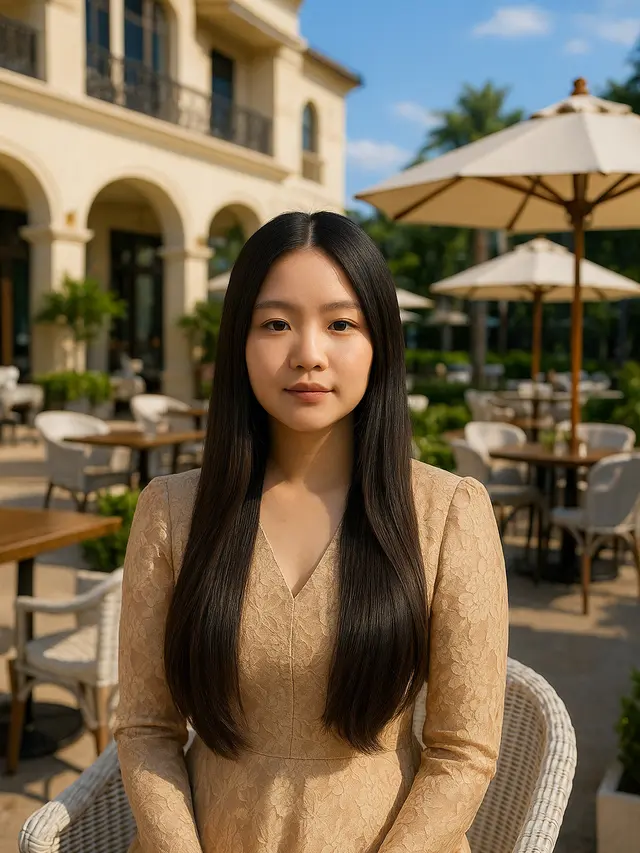 Model Rambut Panjang Lurus untuk Wajah Bulat dan Hidung Pesek
