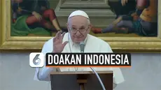 Paus Fransiskus berdoa untuk para korban gempa bumi di Sulawesi serta korban jatuhnya pesawat di Indonesia setelah pemberkatan Angelus pada hari Minggu (17/1) kemarin.