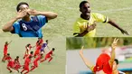 Berikut Selebrasi terbaik dari gelaran Torabika Campus Cup 2017 di Malang, Jawa Timur.  (Bola.com/M Iqbal Ichsan)