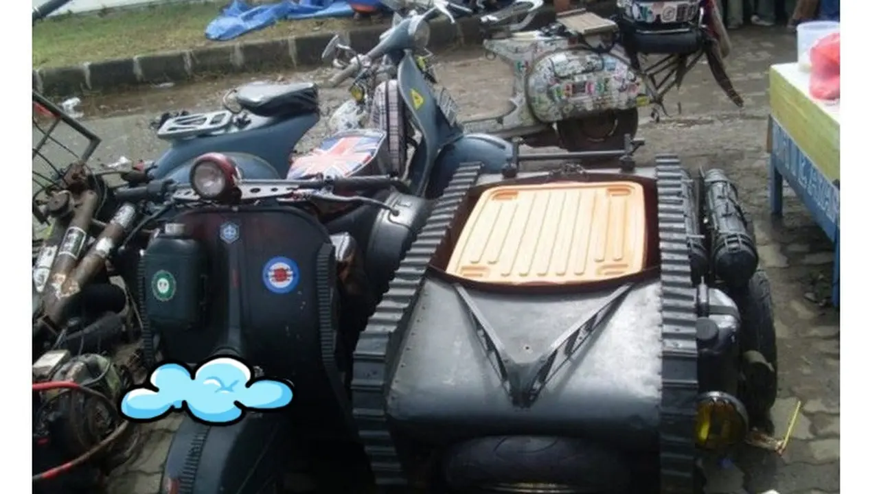 6 Modifikasi Motor Vespa Ini Unik Banget, Jadi Nyentrik - Hot Liputan6.com