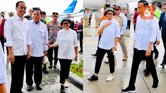 Potret Menteri Luar Negeri RI Retno Marsudi saat menggunakan sepatu beda warna antara kanan dan kiri. (Sumber; Instagram @retno_marsudi)