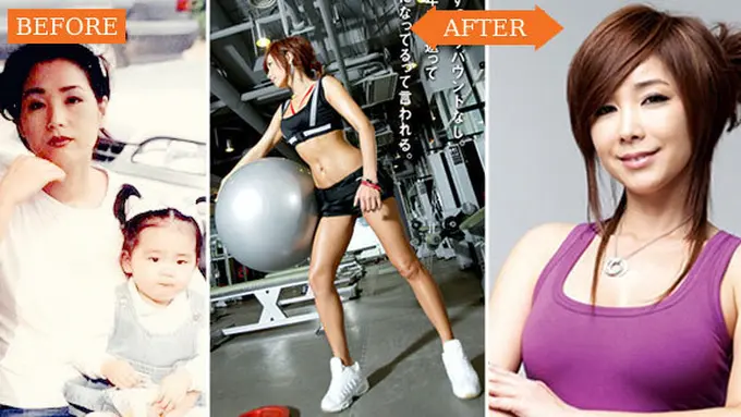 Jung Dayeon sebelum dan sesudah menurunkan berat badan | Foto: Berbagai sumber