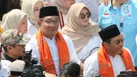 Pasangan Ridwan Kamil dan Suswono mendapat dukungan penuh dari partai politik yang tergabung dalam Koalisi Indonesia Maju (KIM) Plus. (Liputan6.com/Herman Zakharia)