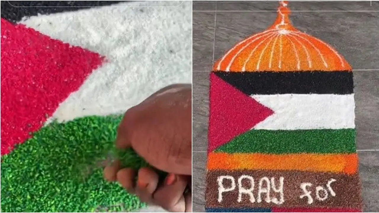 Guru Asal India Buat Hiasan Deepavali Bertema Bendera Palestina, Bikin Kagum