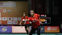 Ganda putri Indonesia, Febriana Dwipuji Kusuma/Amalia Cahaya Pratiwi di Kejuaraan Bulutangkis Asia Beregu 2022. (PBSI)