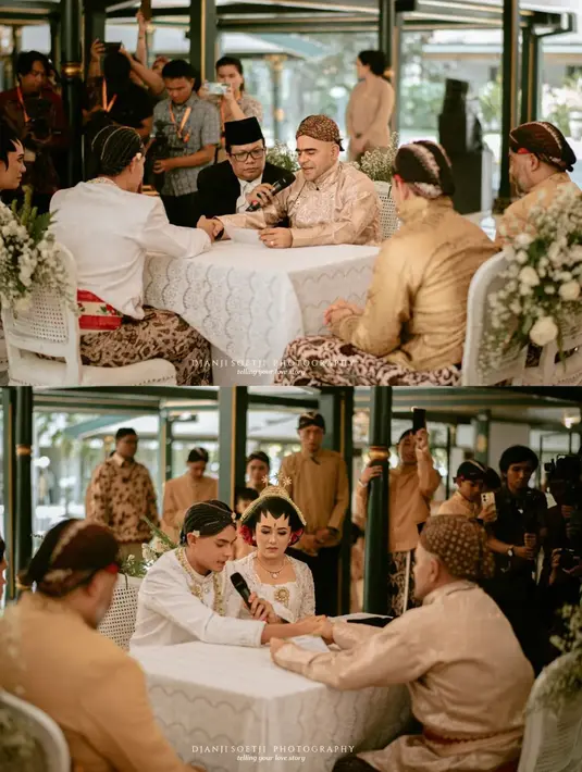 Momen mantan pemain timnas Indonesia Christian Gonzales menikahkan putrinya Amanda Gonzales. Pernikahan di gelar di Yogyakarta Jawa Tengah. [Foto: Instagram/djanjisoetji.photography]