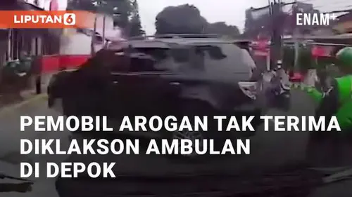 VIDEO: Aksi Arogan Pemobil yang Tak Terima Diklakson Ambulan di Depok