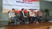 Diskusi Menakar Peluang Jokowi Dua Putaran. (Merdeka.com/Muhammad Genantan Saputra)