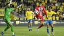 Atletico Madrid hanya mampu mencetak gol hiburan lewat Alvaro Morata saat pertandingan sudah memasuki menit ke-83. (JAVIER SORIANO / AFP)