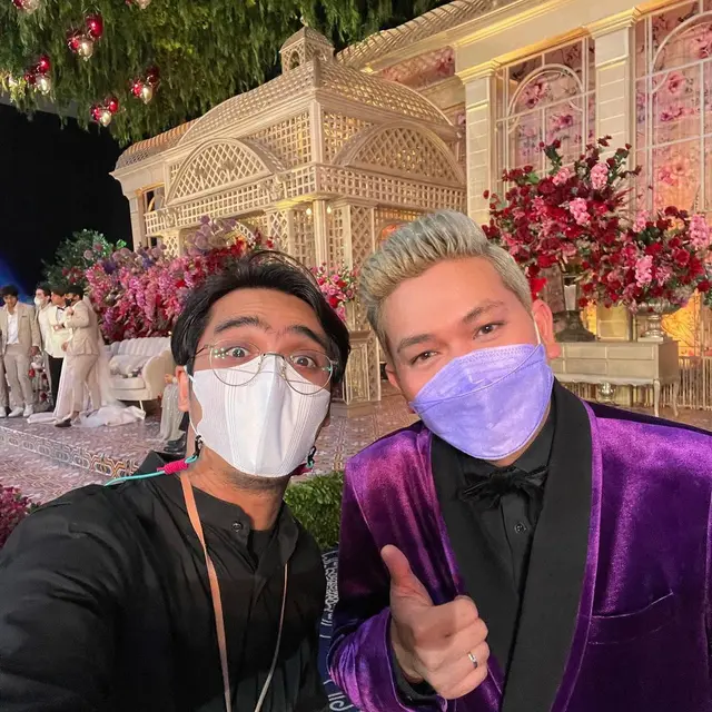 Ricky Harun di tasyakuran pernikahan Lesti Kejora dan Rizky Billar. (Instagram/ rickyharun)